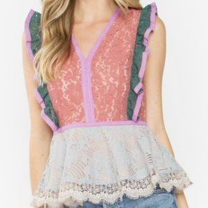Peplum Lace Blouse